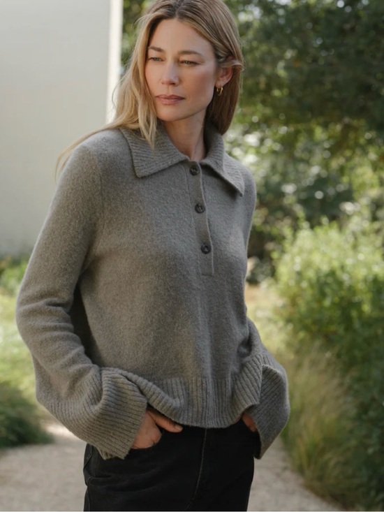 Jenni Kayne Sweaters - Jenni Kayne Cashmere Stevie Polo Sweater